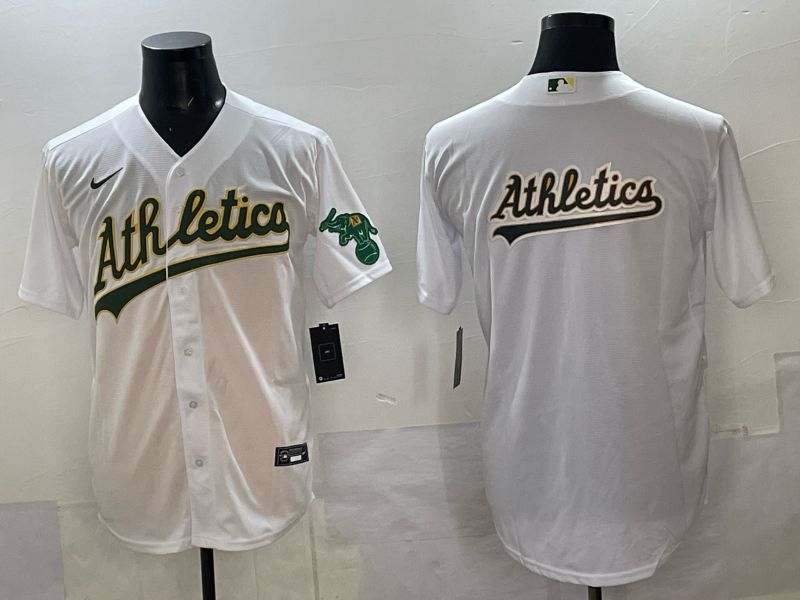Men Oakland Athletics Blank White Nike 2025 MLB Jersey 02->oakland athletics->MLB Jersey